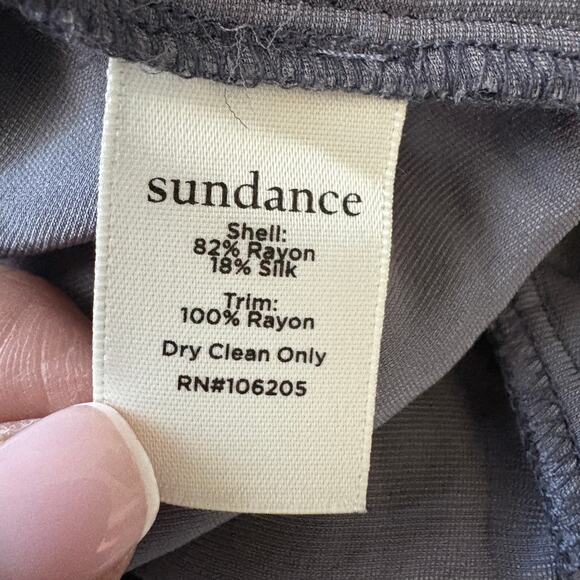 Sundance Velvet Shirt L Pearl Snap Silk Blend Cassity CoastalCowgirl whimsigoth - Picture 6 of 6